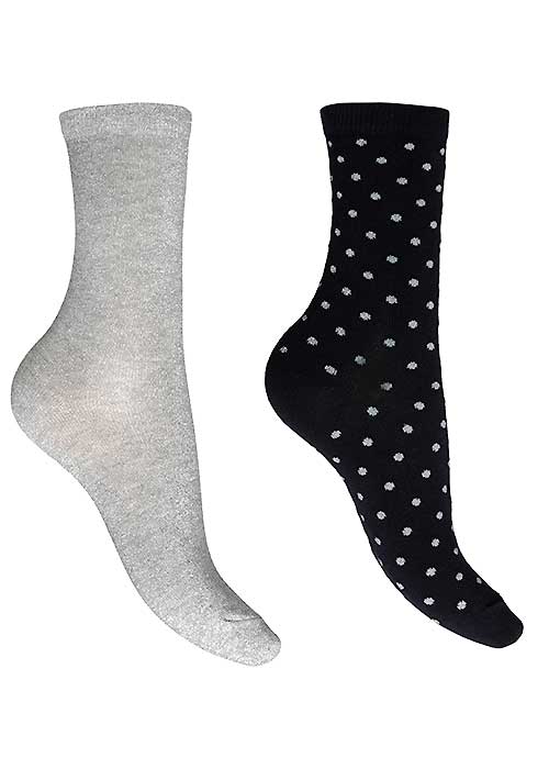 Charnos All Over Sparkle and Spot Socks Navy 2 Pair Pack Product image
