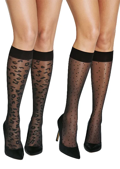 Charnos Leopard And Spot Knee Highs Product image